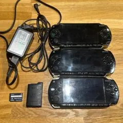 【動作確認済】SONY PSP 1000 2台 + 2000 1台 ブラック
