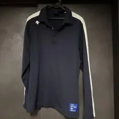 DESCENTE GOLF 長袖ポロシャツ ネイビー Mのサムネイル