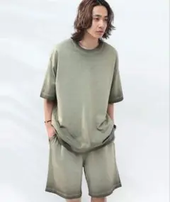 WOODENDOLL スプレー加工 半袖 Tシャツ ショートパンツ セットアップ