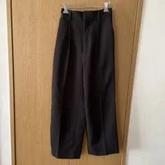 vis ブラック ワイドパンツ SS