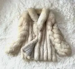 美品✨●サガフォックス ブルーフォックス 銀サガ リアルファー コート L相当 SAGAFOX サガフォックス 銀タグ ブルーフォックスファーコート