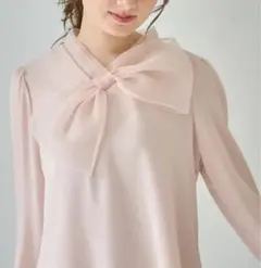 【美品】tocco closet オーガンジーリボン付きブラウス