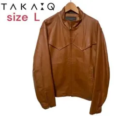 TAKA-Q レザージャケット 本革 ブラウン Lサイズ