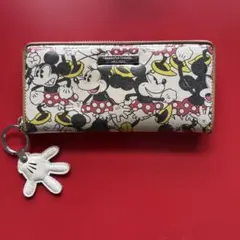 サマンサタバサ×Disney ミニー柄 長財布 キーホルダー付 ディズニー