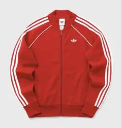 adidas レッド ジップアップジャケット