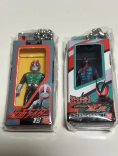 バンダイ　仮面ライダー　ソフビパッケージチャーム【ライダー1号・ゼッツ】