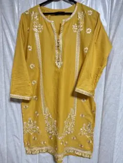 パキスタン民族衣装 TUTUBAcollection 刺繍入りクルタkurta
