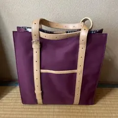 匿名配送　紫のトートバッグ 調整可能ストラップ付き