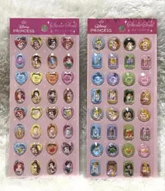 ディズニープリンセス ストーンシール 2種セット