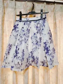 PAGE BOY スカート 花柄 膝丈 フレアスカート