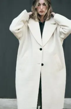 ⭐︎新品未使用⭐︎ZARA アイボリー オーバーサイズ ロングコート