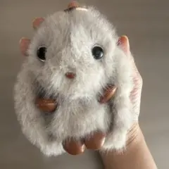 ウサギぬいぐるみ キーホルダー付き グレー