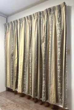 川島織物セルコン ドレープカーテン 新品未使用 川島織物セルコン ドレープカーテン 受注生産品 1.5倍ヒダ 遮光