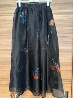 【新品・未使用】　フローラルプリント シアースカート Fサイズ
