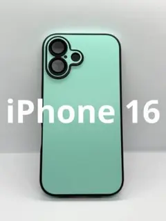 iPhone16 ケース　レザー　シアン　レンズ保護　　新品 未使用　235