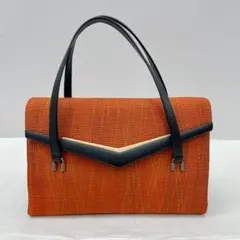 Y★3984★ 和装バッグ 赤茶色 ハンドバッグ