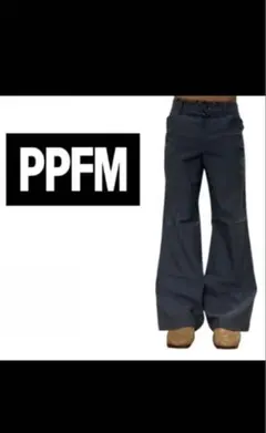 PPFM チェック柄 ワイドパンツ　スラックスパンツ