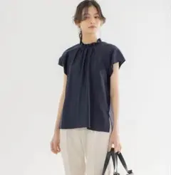 【接触冷感】カールマイヤーハイネック ブラウス