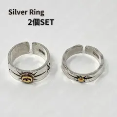 イーグル 太陽　シルバー925 リング 指輪　2個セット　メキシカンジュエリー
