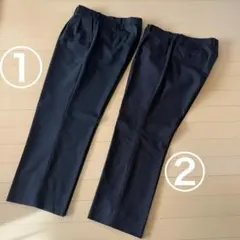 スラックス 2枚　ブラック　ツータック　ワンタック