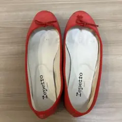 Repetto レペット 赤 ストラップ フラットシューズ 39 - メルカリ