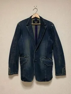 TORNADO MART 刺繍 デニム テーラードジャケット カットオフ 00s