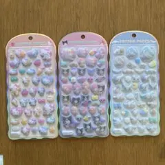 コットンパフィーシール　正規品　サンリオ　キティ・マイメロ・シナモ