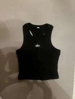 alo yoga クロップド リブ タンクトップ 黒M alo yoga クロップド リブ タンクトップ 黒M - ヨガ・ピラティス