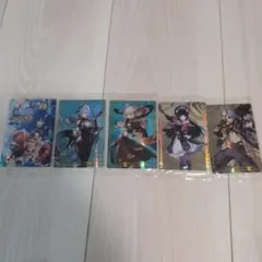 原神 ウエハース カード 4枚セット 胡桃 申鶴 荒瀧一斗 五郎 - メルカリ