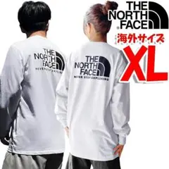 ノースフェイス ロンT 長袖Tシャツ 長袖 海外XL 日本3L相当 白 tb