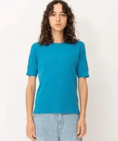 JOHNBULL ジョンブル ピグメント針抜きTシャツ ブルー Mサイズのサムネイル