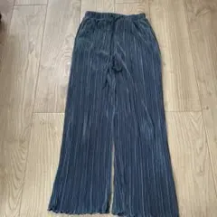 プリーツ ワイドパンツ