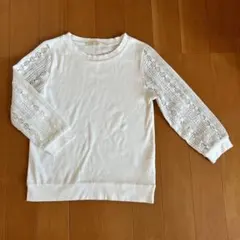 SHIPS KHAJU レディーストップス　レース袖　七分袖　ホワイトのサムネイル