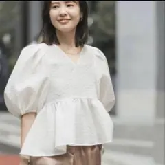 アメノチハレ Keep clean ピンタックチュニックブラウス 半袖 撥水
