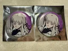ダンガンロンパ ラウンドワン 缶バッジ 霧切響子 グリッター 2個