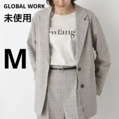【未使用】グローバルワーク グレンチェック テーラードジャケット