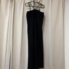 ブラック キャミワンピース ロング丈