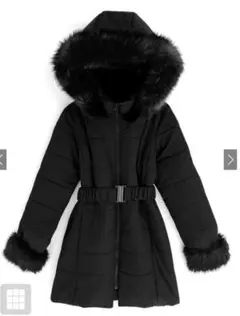 ★新品未使用♪GRL♪ベルト付きファーダウンコート・kd13★