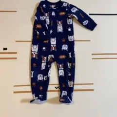carter's ネイビー犬プリントロンパース 90