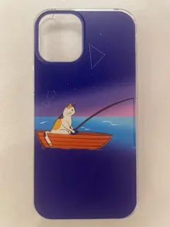 釣りをする猫デザイン iPhone 12 mini ケース