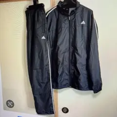 美品　 adidas アディダス ウインドブレーカー上下セットサイズLブラック