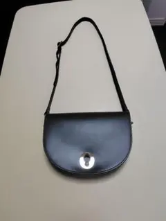 ダークグリーン レザー ショルダーバッグ