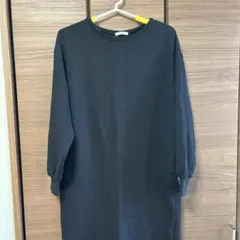 studio CLIP 黒 ロングワンピース 長袖　裏起毛