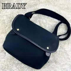 【美品】BRADY ショルダーバッグ AVON ブラック レザー キャンバス