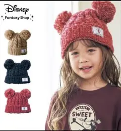 ディズニー　ポンポン付きニット帽