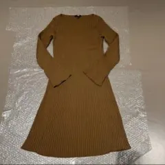 UNIQLO ユニクロ　ニットワンピース　長袖 L ニット リブ編みセーター