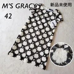 未使用 現行タグ エムズグレイシー ワンピース レース 花柄 大きいサイズ 42