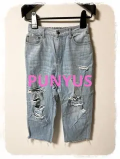 ☘️P1☘PUNYUS カットオフ クラッシュデニムパンツ 2のサムネイル