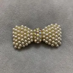 バレッタ　パール　ゴールド　フォーマル