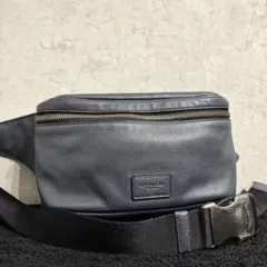 COACH ボディバッグ ショルダーバッグ ネイビー レザー 71902